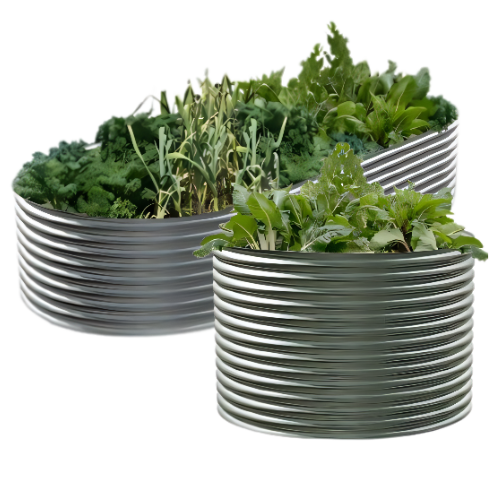 Tanksalot raised corrugated steel garden beds